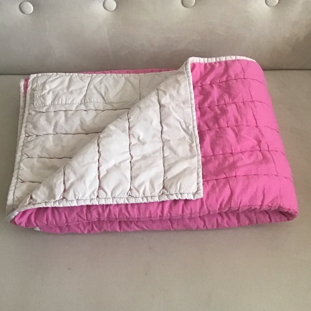 Pottery Barn Kids/Crib Pink and Cream Quilt